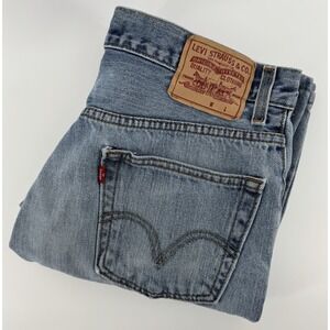 Vintage Levi's 505 Size 34x34 Blue Denim Jeans Regular Fit Red Tab Y2K 2000's